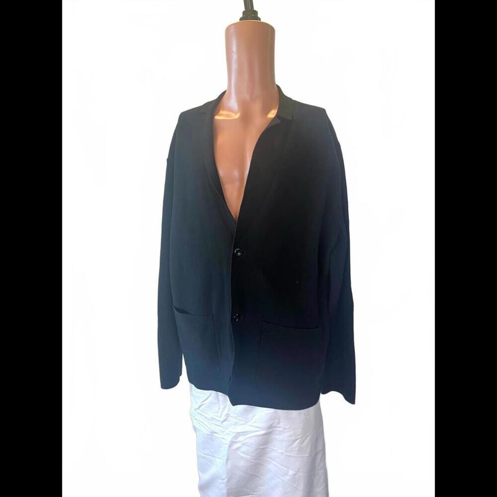 Banana Republic Supima Cotton Black Oversized Cardigan - Size L